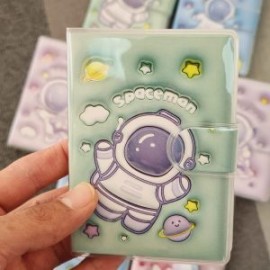 Mini Libreta Kawaii Plastificada Filo de Hoja Decorada Astronautas