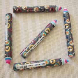 Borrador Goma En Forma de Crayon Diseño Estampado Gato