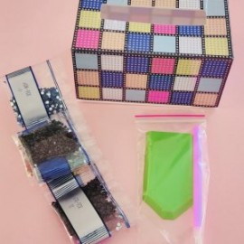 Caja para pañuelos con diamantes Cubo Rubik