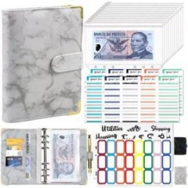Carpeta Organigastos Color Marmol Planner Completa Impermeable