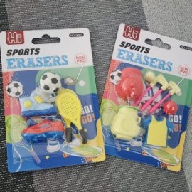 Blister con 5 Gomas Borradores Sports