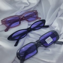 Lentes De Sol Armazon Resina Color Negros con Lente Morados (Se envia al azar)